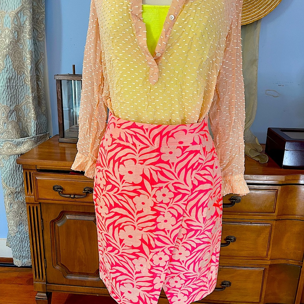 J. Crew skirt, tank, blouse set🌴